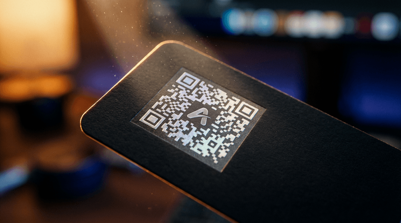 Full brand identity including business cards with elegant Arabic typography